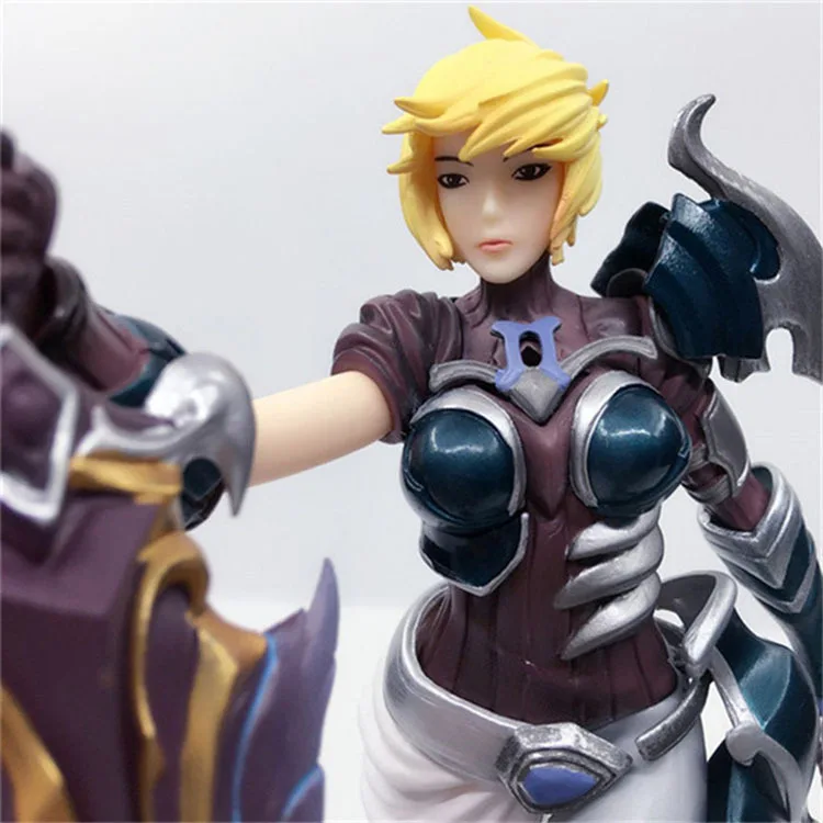 10cm LOL Anime Figures Riven Q Version Champion Riven Peripherals Model Desktop Ornament Decoration Action Figure Gift Toys Game