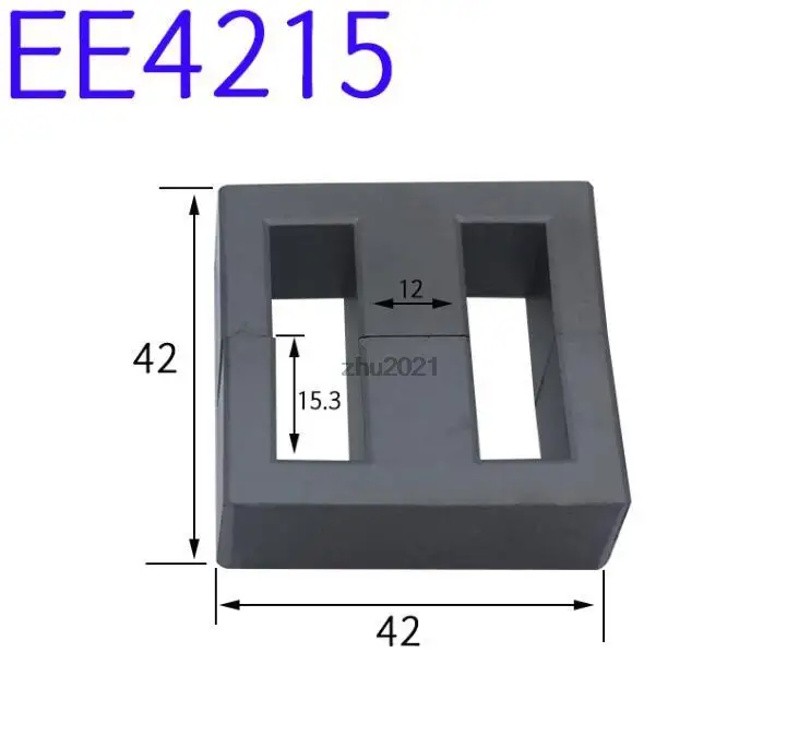 2SETS Balun Bead EE42 Transformer Ferrite Core EE42/15 with 8+8pin Isolator Inductor Ferrite RF Choke Ferrite Bead MnZn PC40