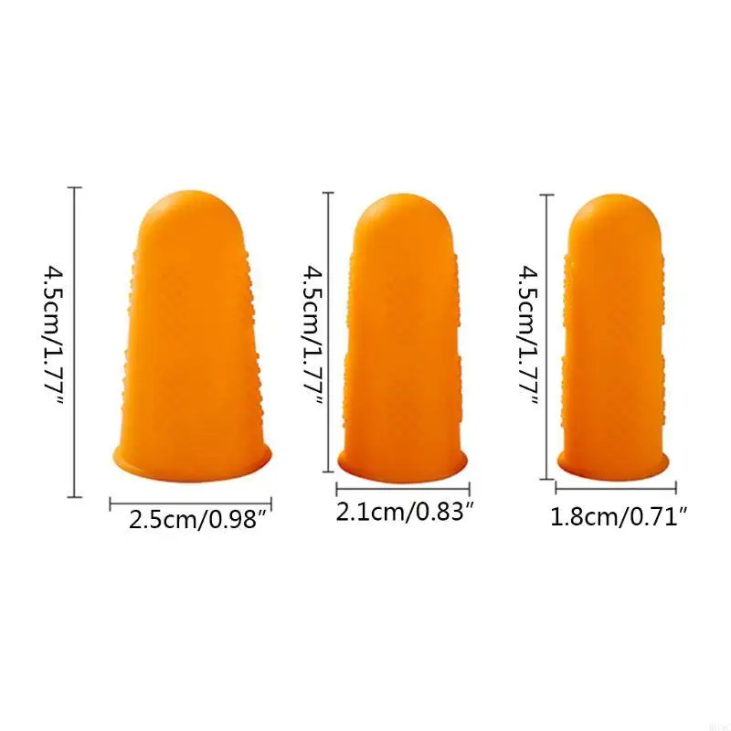 W89C Protectores dedos silicona duraderos para bordado planchado punto cruzado 3 -sizes 5x