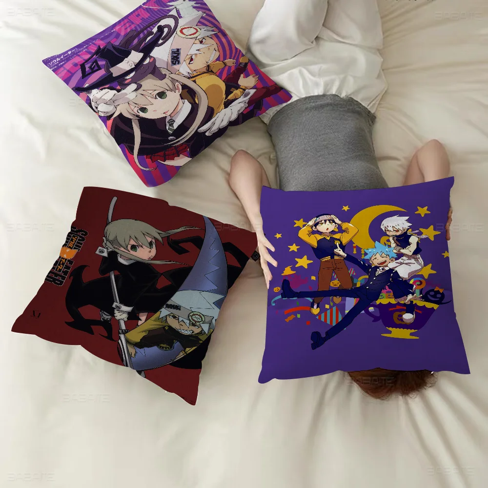 Anime Soul Eater Maka Personalized Picture Text Home Decorative Pillows Household Gifts 45x45cm