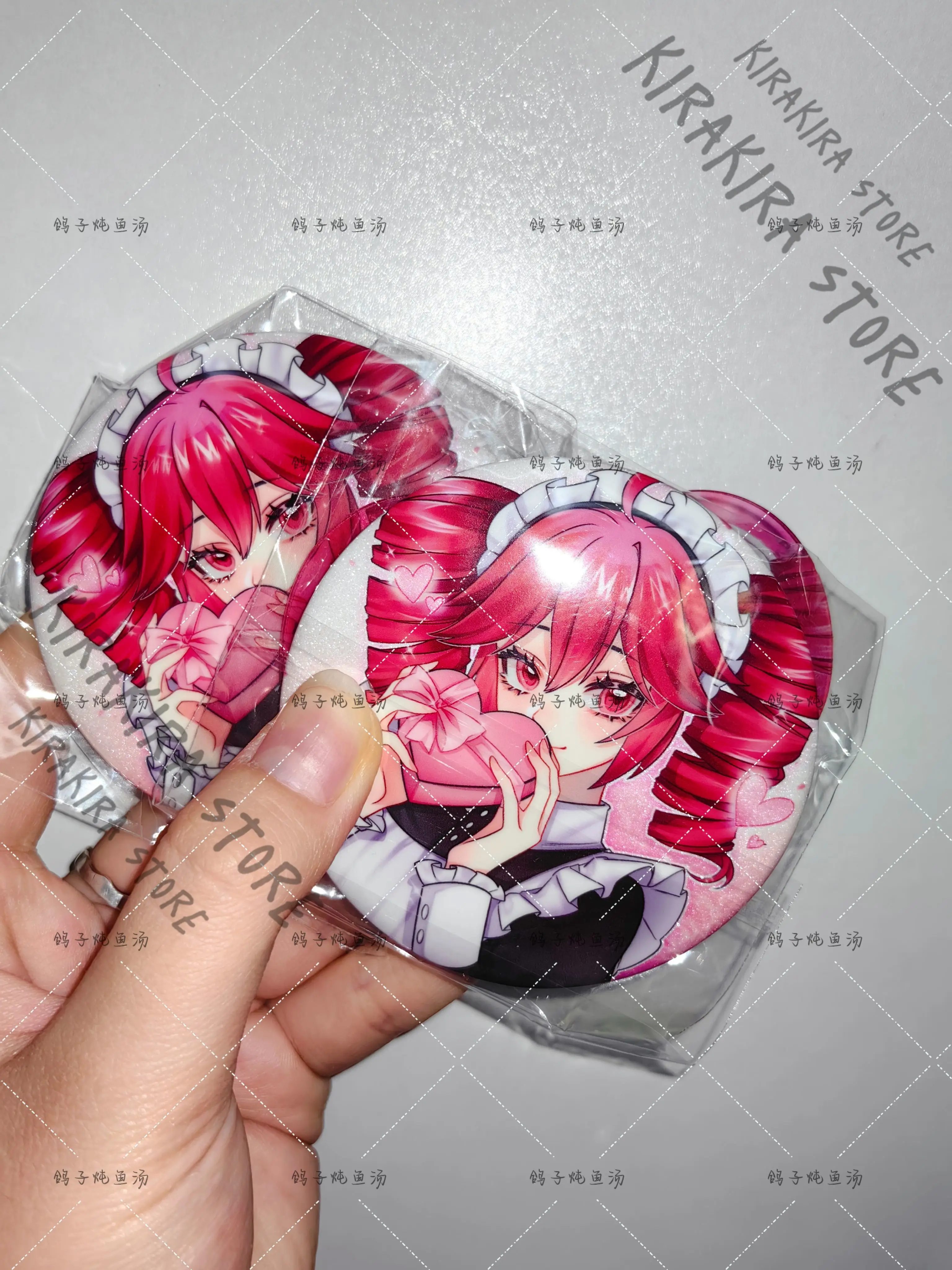 

Kasane Teto Acrylic Pendant Keychain Badge Emblem breastpin Cosplay Ornaments Anime Keyring Accessory Adorable Kawaii Decor