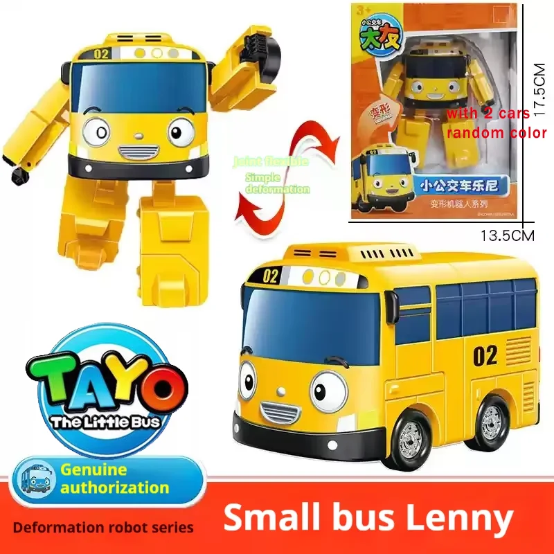 Original Korean TAYO The Little Bus Cartoon Transforming Bus Robot Toy 4pc/set Christmas Gift for Kids