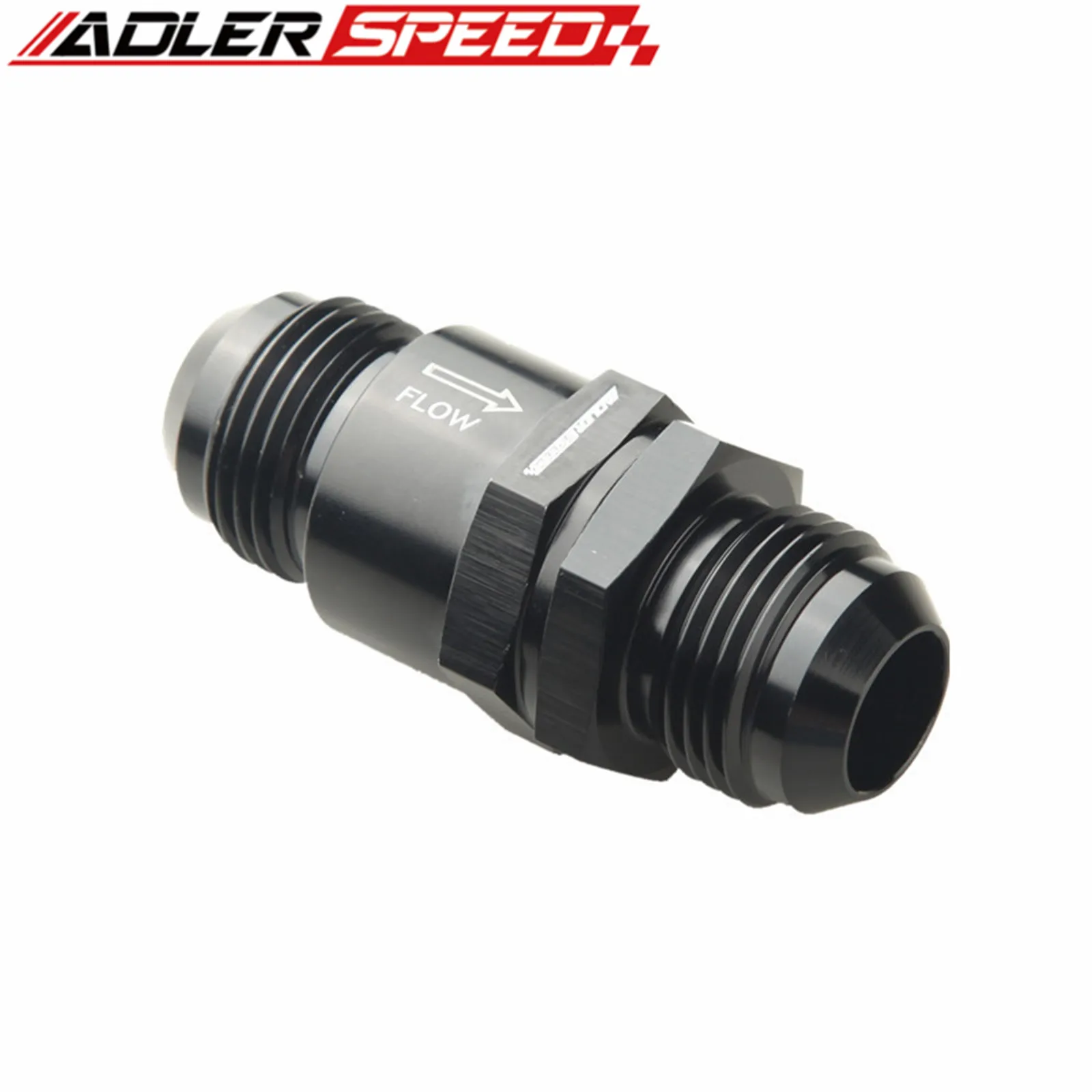 Aluminium -12AN AN12 Non Return One Way Check Valve Fuel EFI Fitting Adapter Black