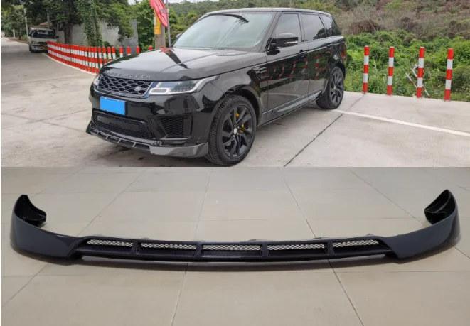 

For Land Rover Range Rover Sport 2018 2019 2020 2021 Real Carbon Fiber Car Front Bumper Splitters Lip Spoiler