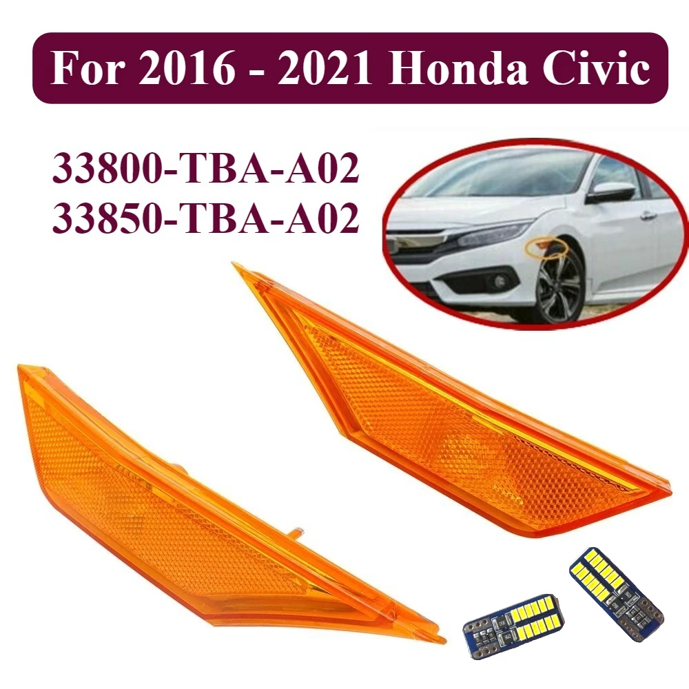 

Для Honda Civic пара отражателей габаритных фонарей со стороны водителя и пассажира 2016-2018 33800-TBA-A02 33850-TBA-A02