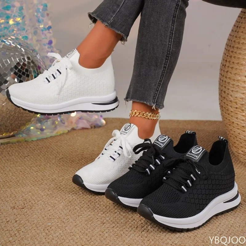 

Осенняя модная дышащая легкая повседневная удобная женская обувь большого размера, универсальная женская спортивная обувь на плоской подошве