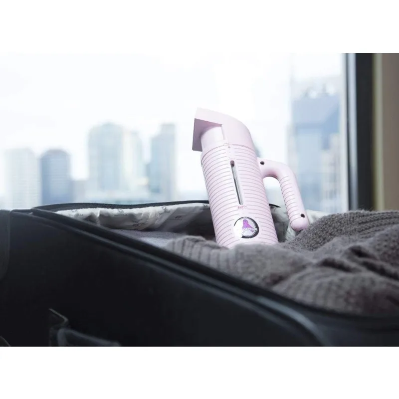 جهاز بخار جيفي ESTEAM جهاز بخار شخصي محمول باليد (سلسلة وردية)، 120 فولت، 6 × 3 × 11