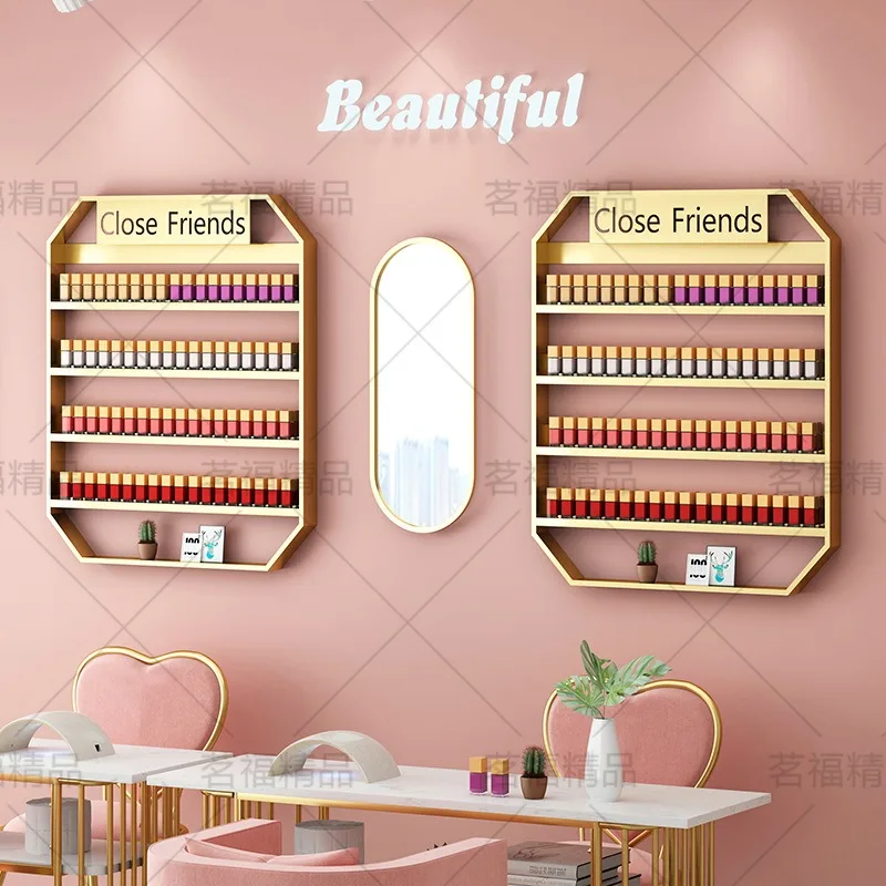 Nail Rack Display Rack,hanging on The Wall,material Rack,iron Nail Polish Glue Display Rack,nail Polish Frame, Beauty Shop Shelf