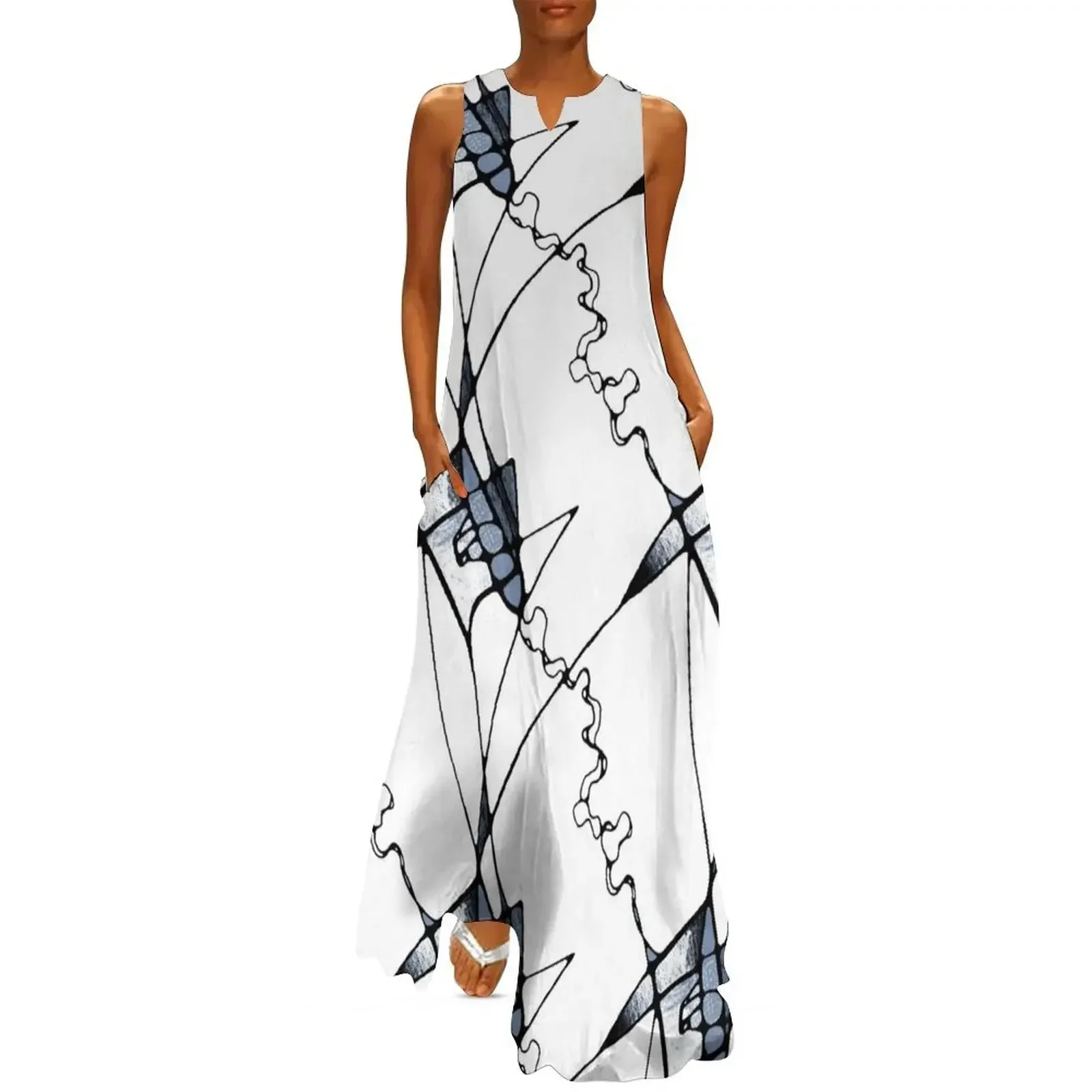 

Crunchy Angles Long Dress Women's summer long dress summer dress womens 2025 evening korean style