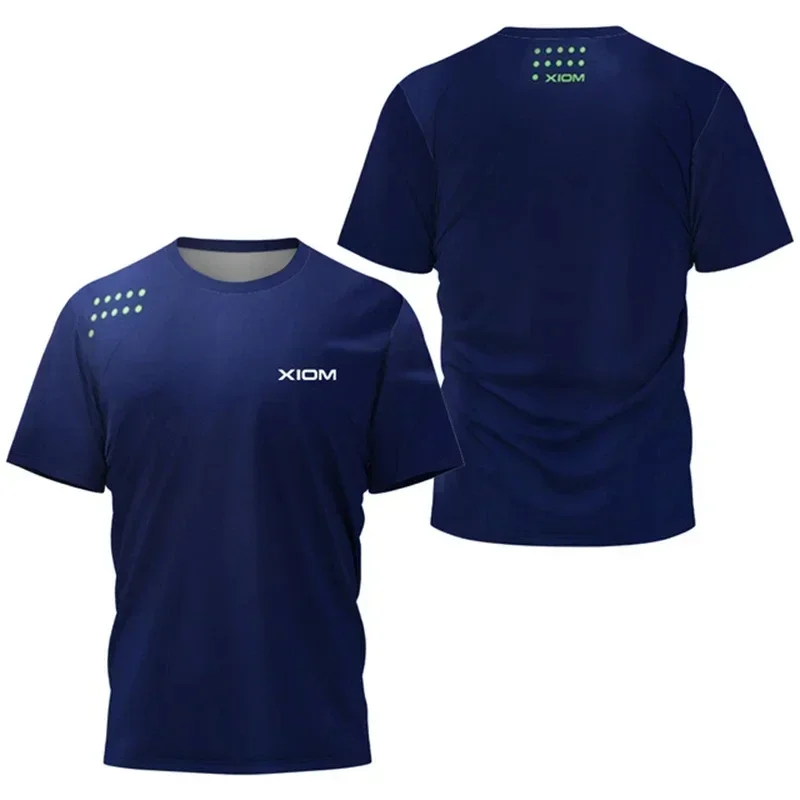 New Popular Fashion Men's Summer Tennis Badminton T-shirt Top Table Tennis Club Quick Dry Outdoor Breathable Short-sleeved Top