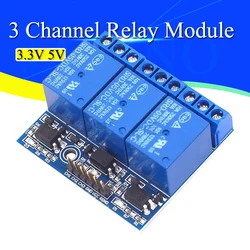 3.3V 5V 3 Channel Relay Module 5mA With Optocoupler Isolation Compatible Signal