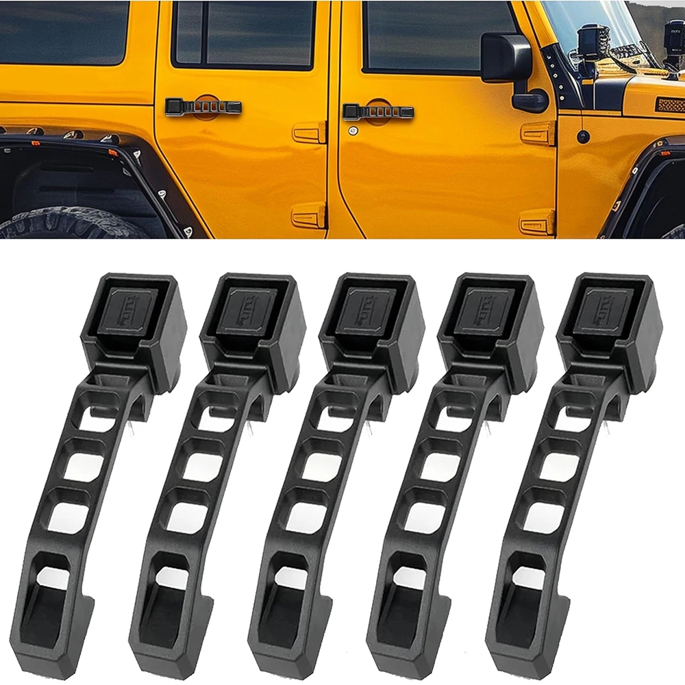 Außentürgriff Heckklappengriff FÜR 2007–2018 Jeep Wrangler JK/JKU Schwarz Duty Postmoderner mechanischer Stil 5 Stück