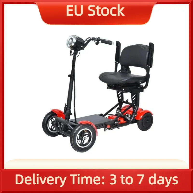 

EU Stock 10 Inch 4 Wheel Electric Scooter 500W 36V Dual Motor Mobility Scooters for Seniors Foldable Lightweight with Basket