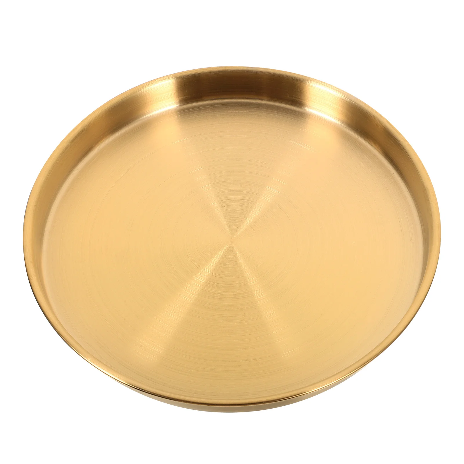 

Stainless Steel Serving Plate Round Dinner Plate For Steak Pasta Salad Fruit Snacks Breakfast Kitchen Food Tray Metal Dish