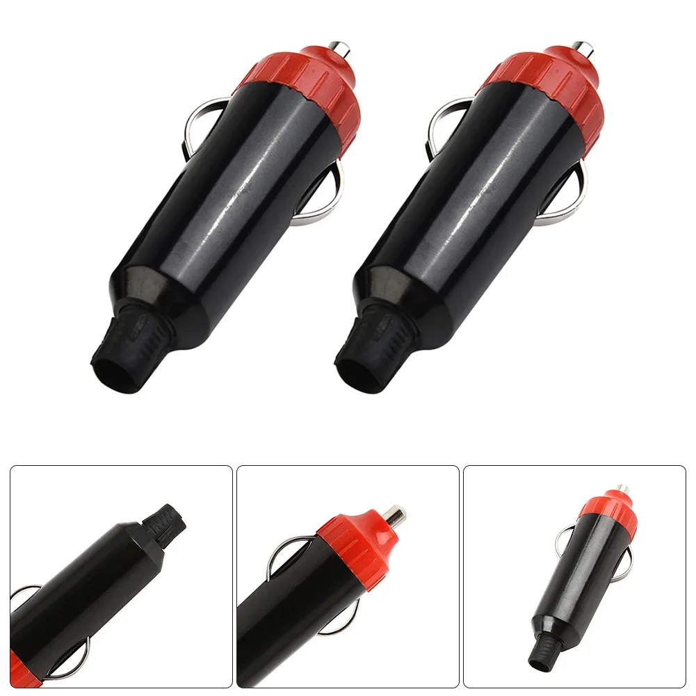 2pcs DC 12V/24V Car cigarette lighter socket plug connector 76.5X27.5X19mm Waterproof male head Lighter Plug Car accessories