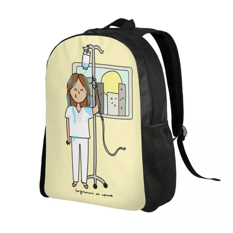 Nurse In Trouble Doctor Nurse Medical Laptop Backpack Women Men Casual Bookbag for College School Student Bags