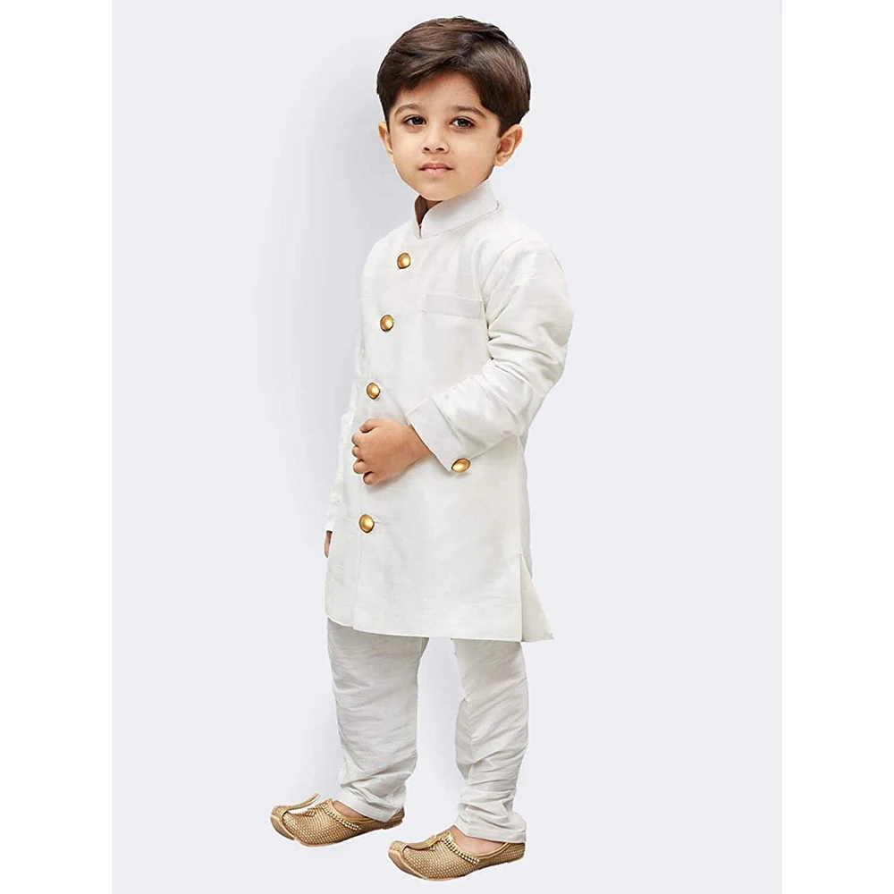 

White Linen Baby Boy Clothes Fashion Single Breasted Stand Collar 2 Piece Formal Wedding Daily Casual Boy Suits (Blazer+Pants)