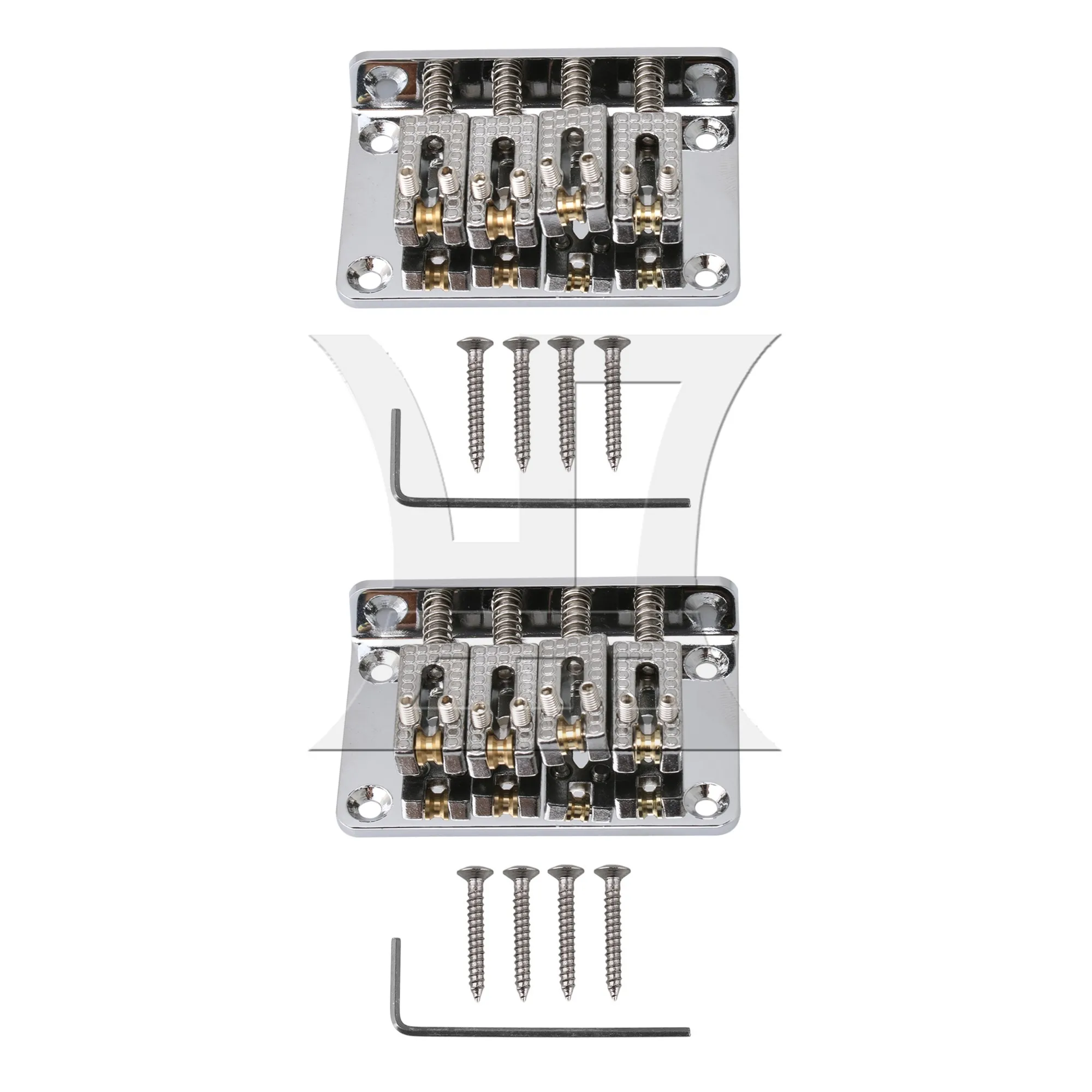 

2 шт. серебряные 4-струнные гитарные бриджи для укулеле из цинкового сплава с ключом