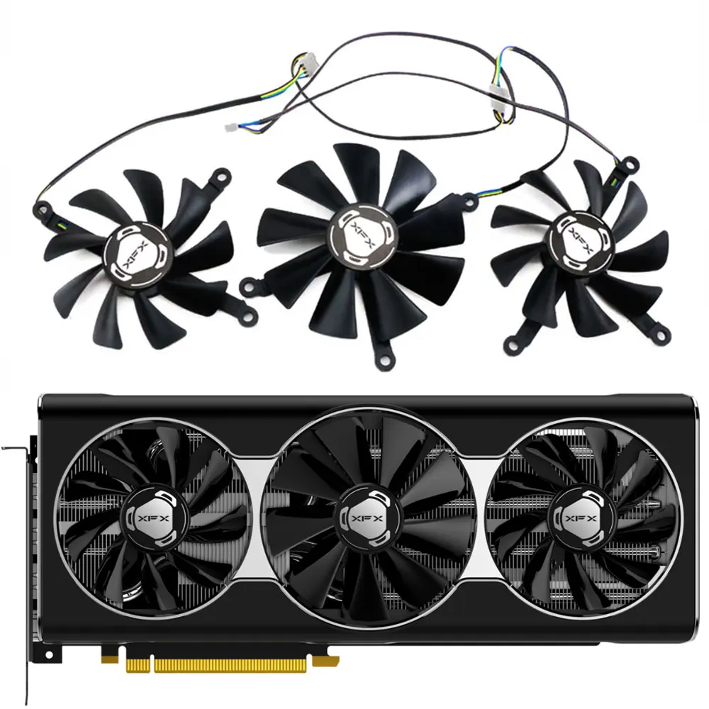 

NEW 85MM 95MM 4PIN CF1010U12S RX 5700 XT Thicc III GPU Fan，For XFX RX 5600 XT 5700 XT 5700 THICC III Graphics card cooling fan