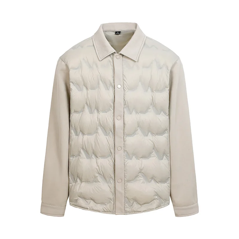 

2025 Новый мужской легкий пуховик, зимнее тонкое теплое пальто, модный повседневный пиджак, повседневная одежда, ветровка