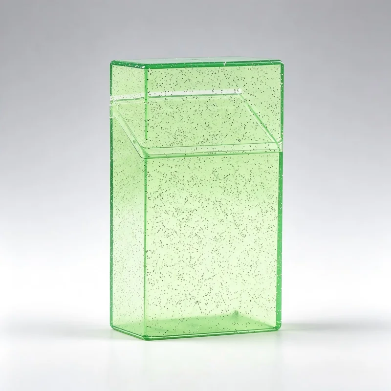 Glitter Powder Clear Storage Box Wrinkle Resistant Waterproof Holder Case Portable Stylish Holder Box Anti-Dust Smoking Gadgets