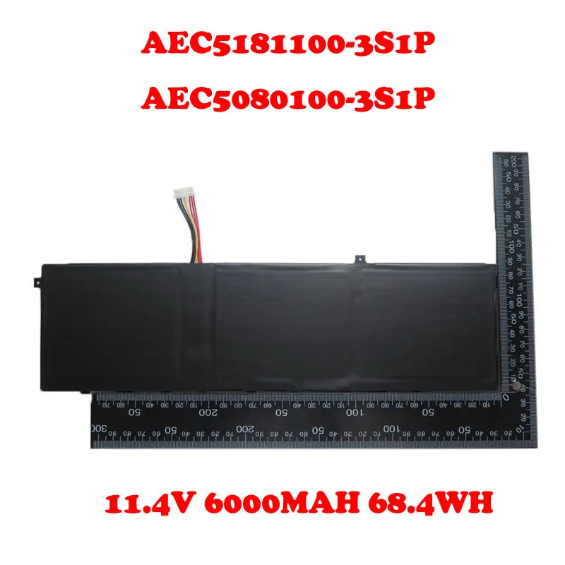 

Laptop AEC5181100 Battery For AEC5181100-3S1P AEC5080100-3S1P 11.4V 6000MAH 68.4WH 10PIN 7Lines New