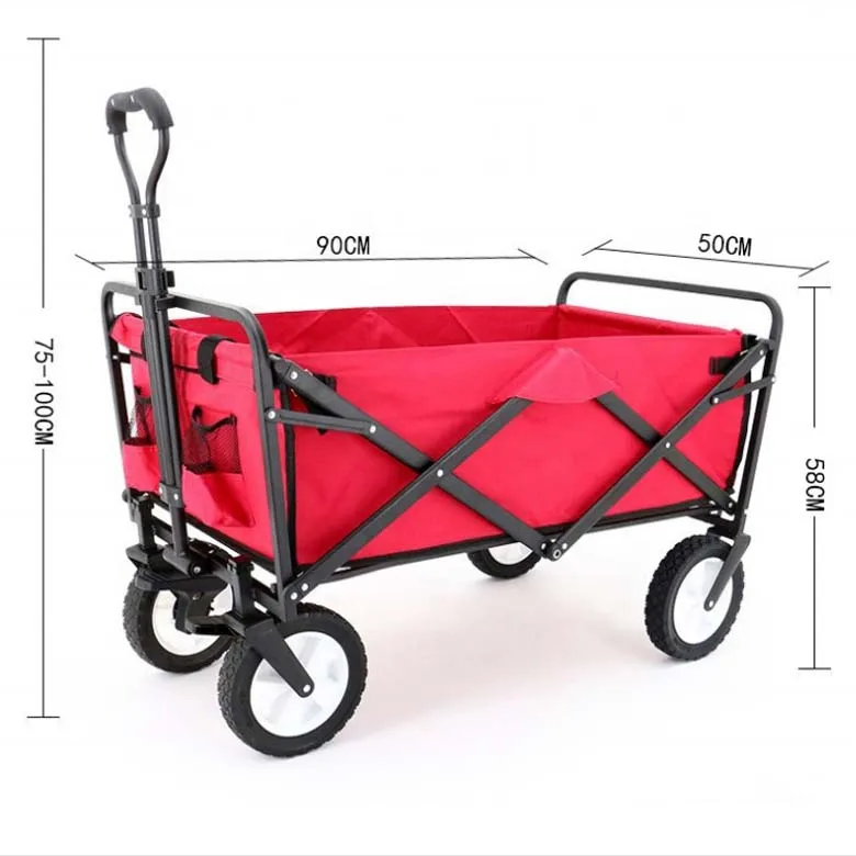 OEM Collapsible Beach Camping Cart Multi-Functional Kids Outdoor Wagon Stroller