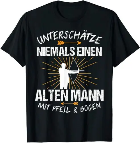 Neu Herren Bogenschießen Bogensport Bogenschütze Pfeil Premium Geschenk T-Shirt