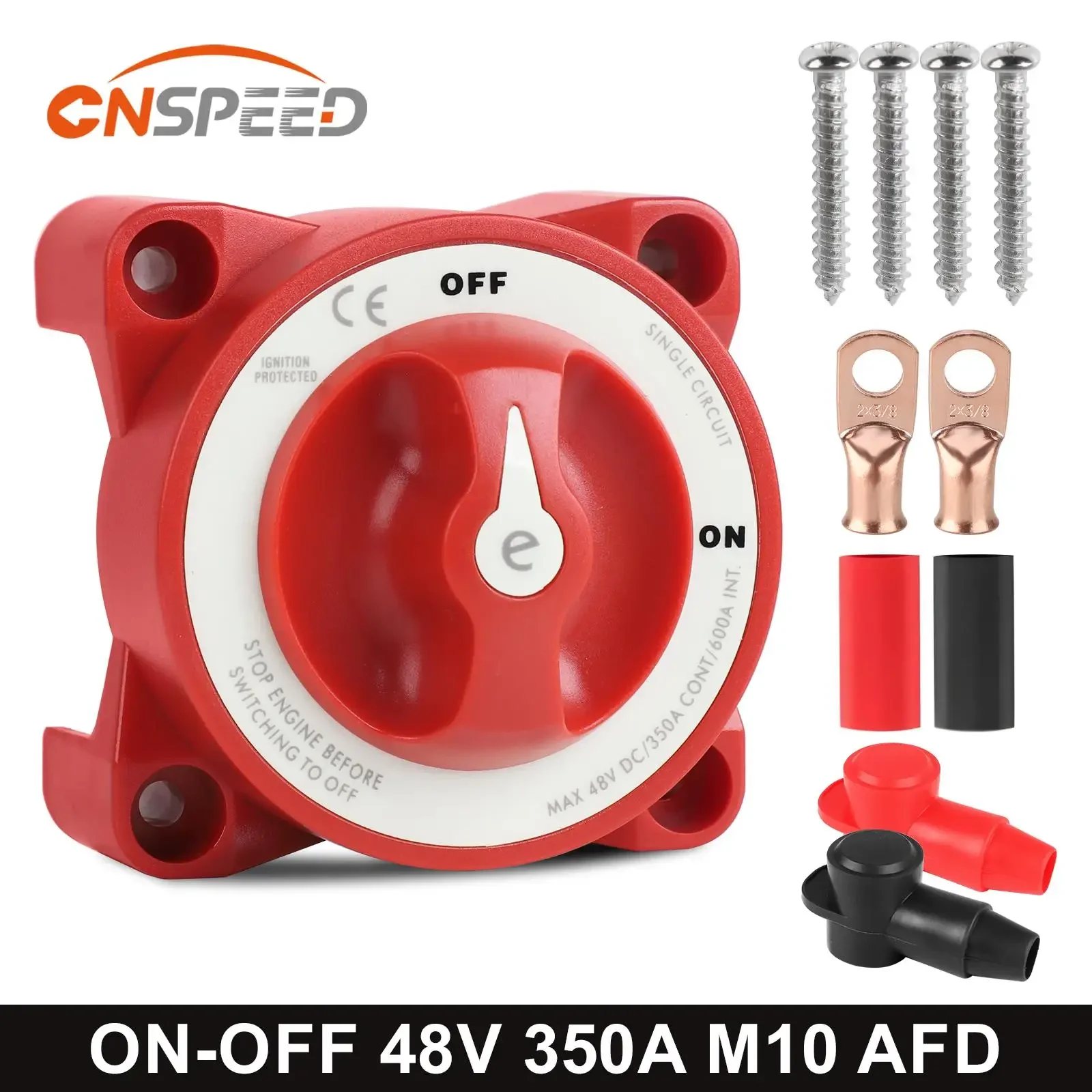 

CNSPEED Battery Switch Kit Includes AFD 48V DC 350A e-Series On Off Battery Switch for Camper RV Truck Boat Caravan 2 Position