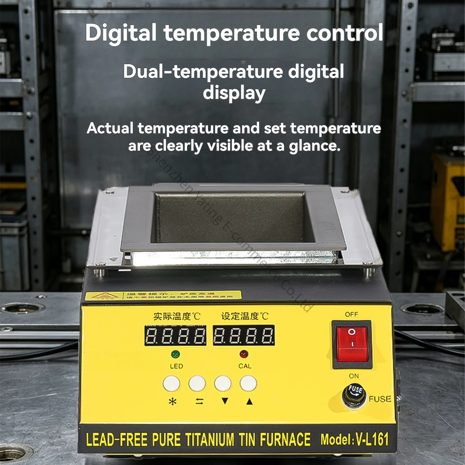 JF-252 Weitec Tin Furnace Constant Temperature Adjustable Square Environmental Dip Machine Soldering Tin Furnace Desktop Pure