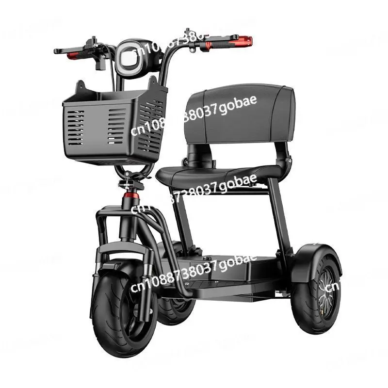 

Elderly electric tricycle household small travel shopping pick up children elderly parent-child lightweight folding electric car