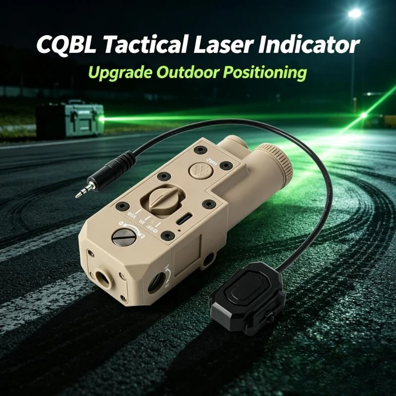 CQBL Nylon Laser Indicator Green IR Tactical Sight Type‑C Rechargeable 20mm Picatinny Rail Toy Model Accessory