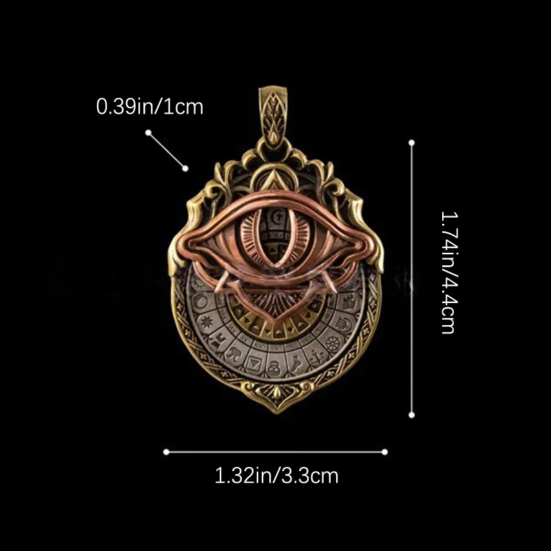 [-YY110] قلادة رؤية التارو جميع رؤية العين قلادة بطاقة التارو رمز قلادة ، مجوهرات العرافة الغامضة ، التوجيه الروحي