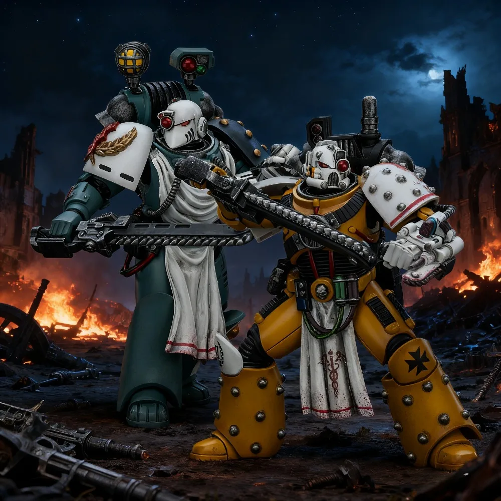 

JOYTOY 1/18 Warhammer 30k Action Figure Sons of Horus Legion Apothecary Imperial Fists Legion Apothecary Collectible Model