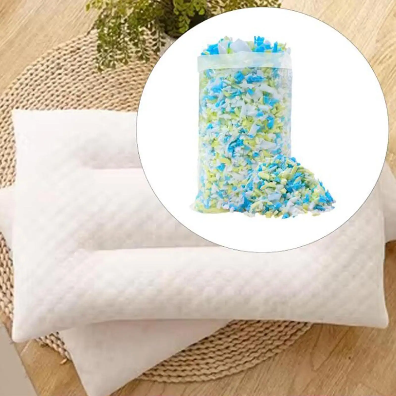 

Shredded Memory Foam Filling Bean Bag Filler Fill Replace Shredded Sponge Pillow Refill Stuffing for Couch Dog Beds Lounger
