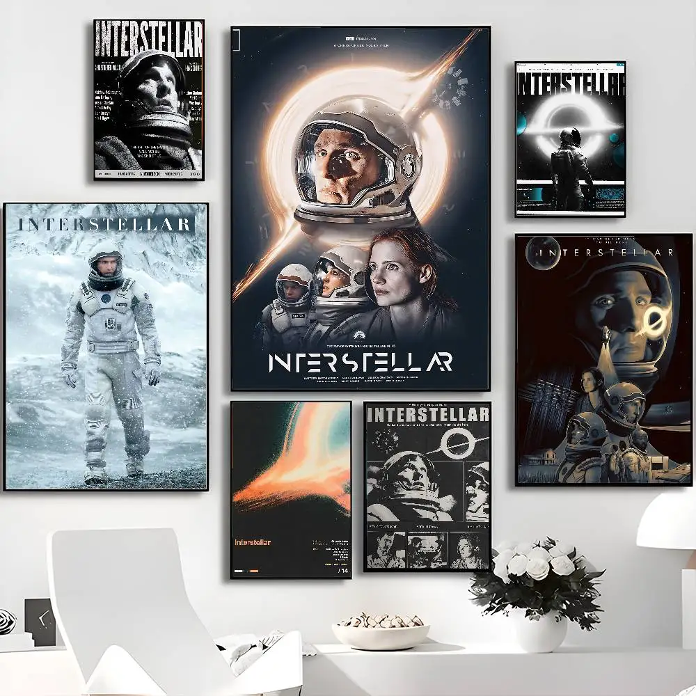 Classic I-Interstellar Sci-Fi Movie DIY Sticky Poster Waterproof Paper Sticker Coffee House Bar Home Decor