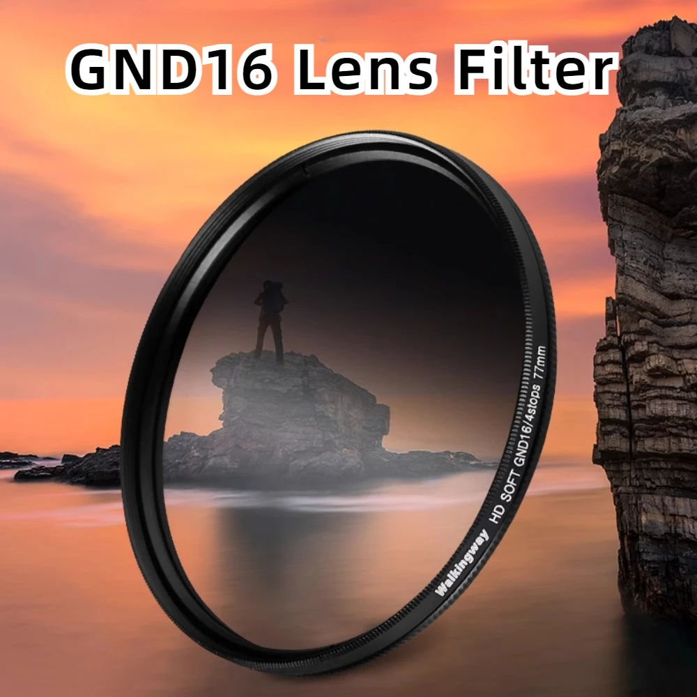 Walkingway GND16 Lens Filter Optical Glass Soft Gradient with Coating Camera Lens Suitable for Canon Sony Camera Photography