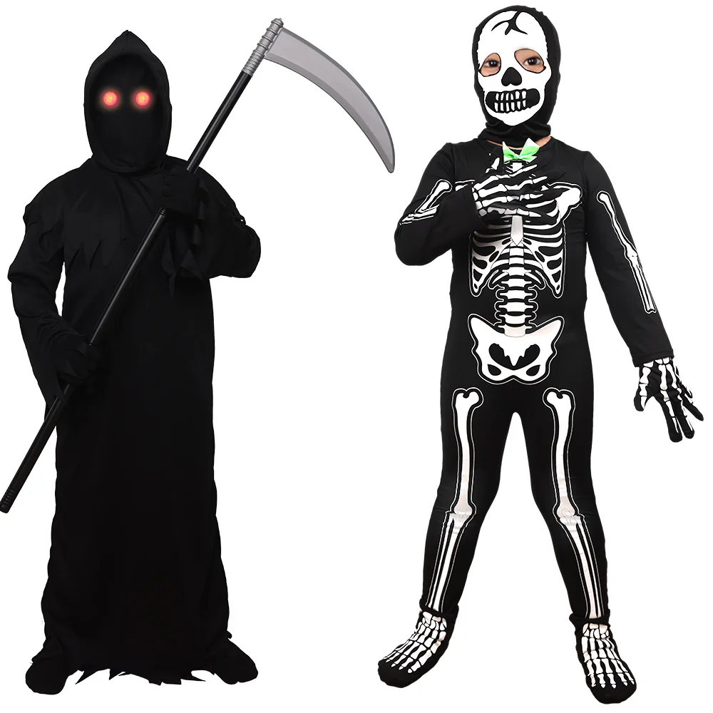 Halloween Night Light Skeleton Clothes, Green Light Ghost Clothes