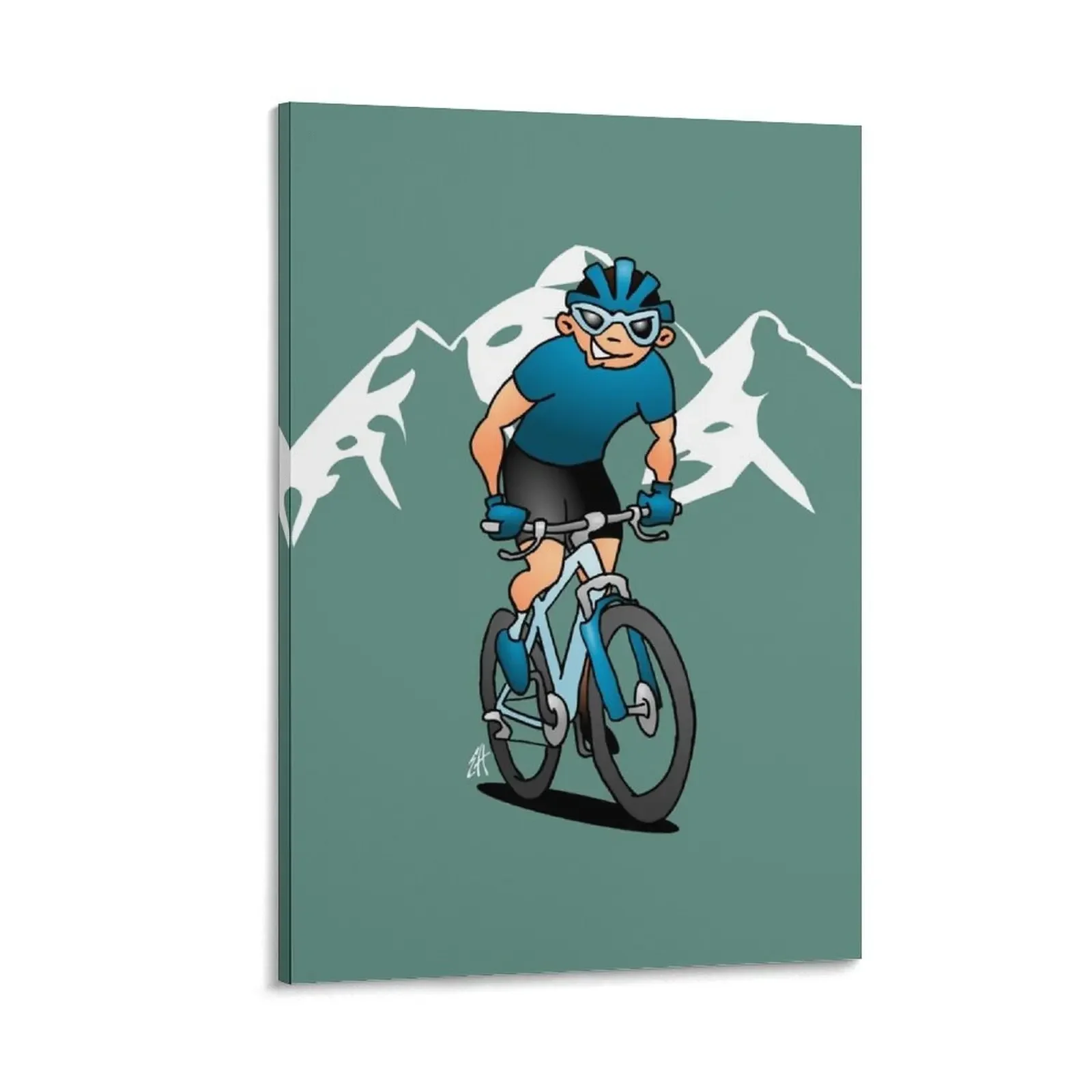 

MTB - Mountain biker in the mountains Canvas Painting room decoration accessories interior paintings ornaments for home