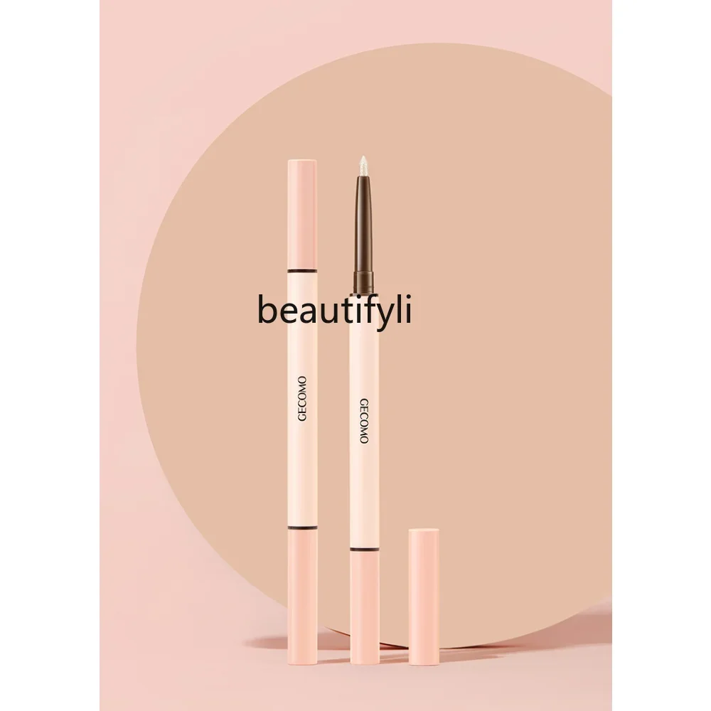 yj Lying Silkworm Pen Female Double-Headed Highlight Brightening Dual-Use Eyeliner Waterproof Long-Lasting Non-Smudging