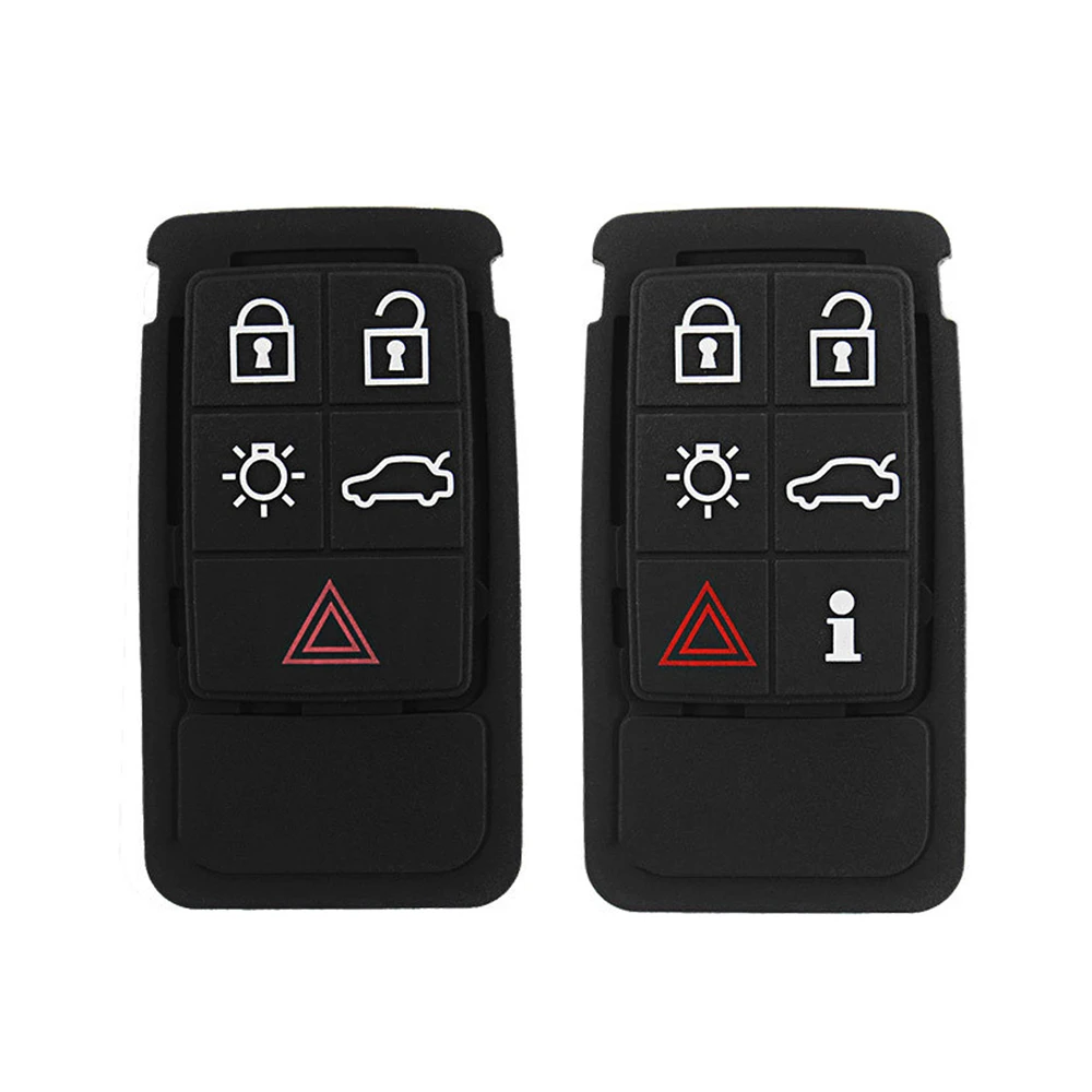 YIQIXIN-Silicone Smart Key Pad substituição, 5, 6 botão, caso chave do carro para Volvo S60, V60, S70, V70, XC60, XC70, almofadas de borracha de