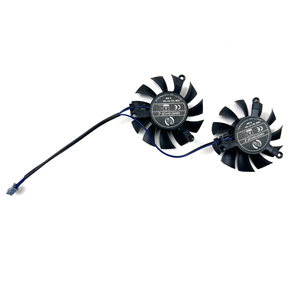 NOWY wentylator chłodzący 46mm 2pin HA5510H12F-Z 2pin 0.30A GTX1650 LP OC GPU FAN do MSI GTX1650 LP OCV1 wentylator zamienny karty graficznej