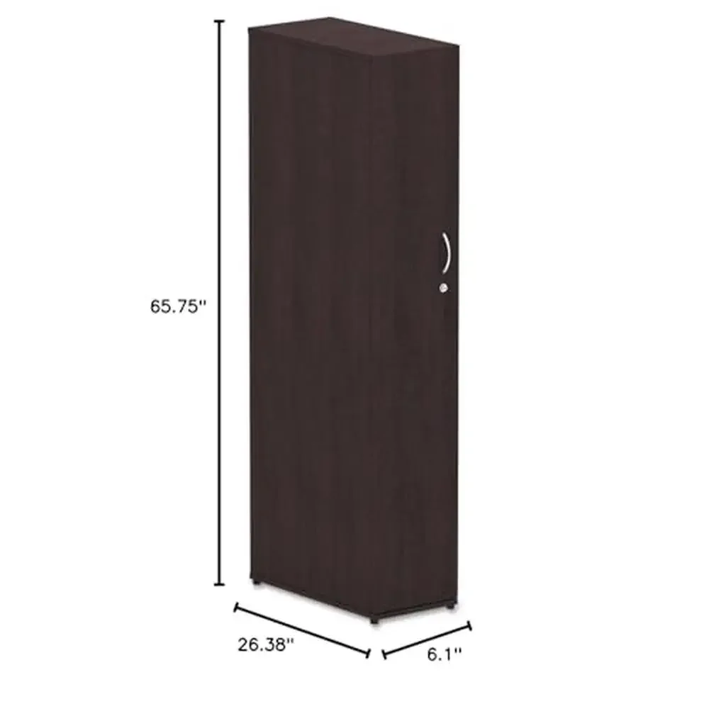 Commercial-Grade Storage Wardrobe Espresso Coats Bags Personal Items Adjustable Shelf Durable Floor Mount 2 Doors 2 Drawers