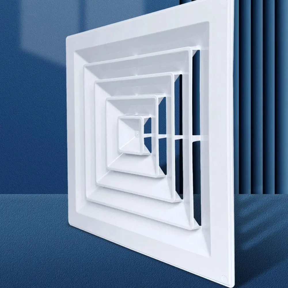 Square Ceiling Diffuser Adjustable Easy to Install Air Conditioning Outlet Vent Ducting Ventilation Grill Cover