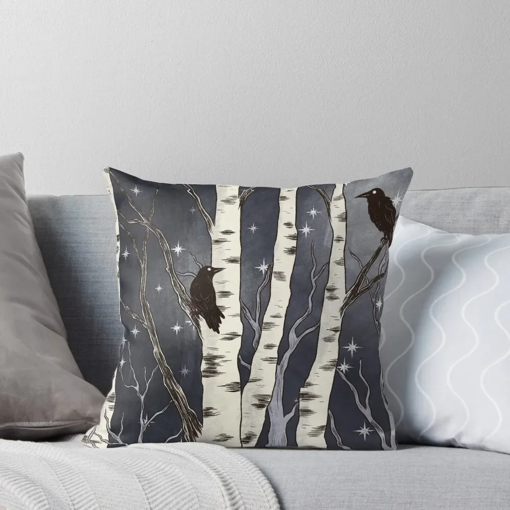 

Birds and Birch Trees Throw Pillow Sofa Cushions Covers Couch Cushions Pillow Covers Decorative pillow