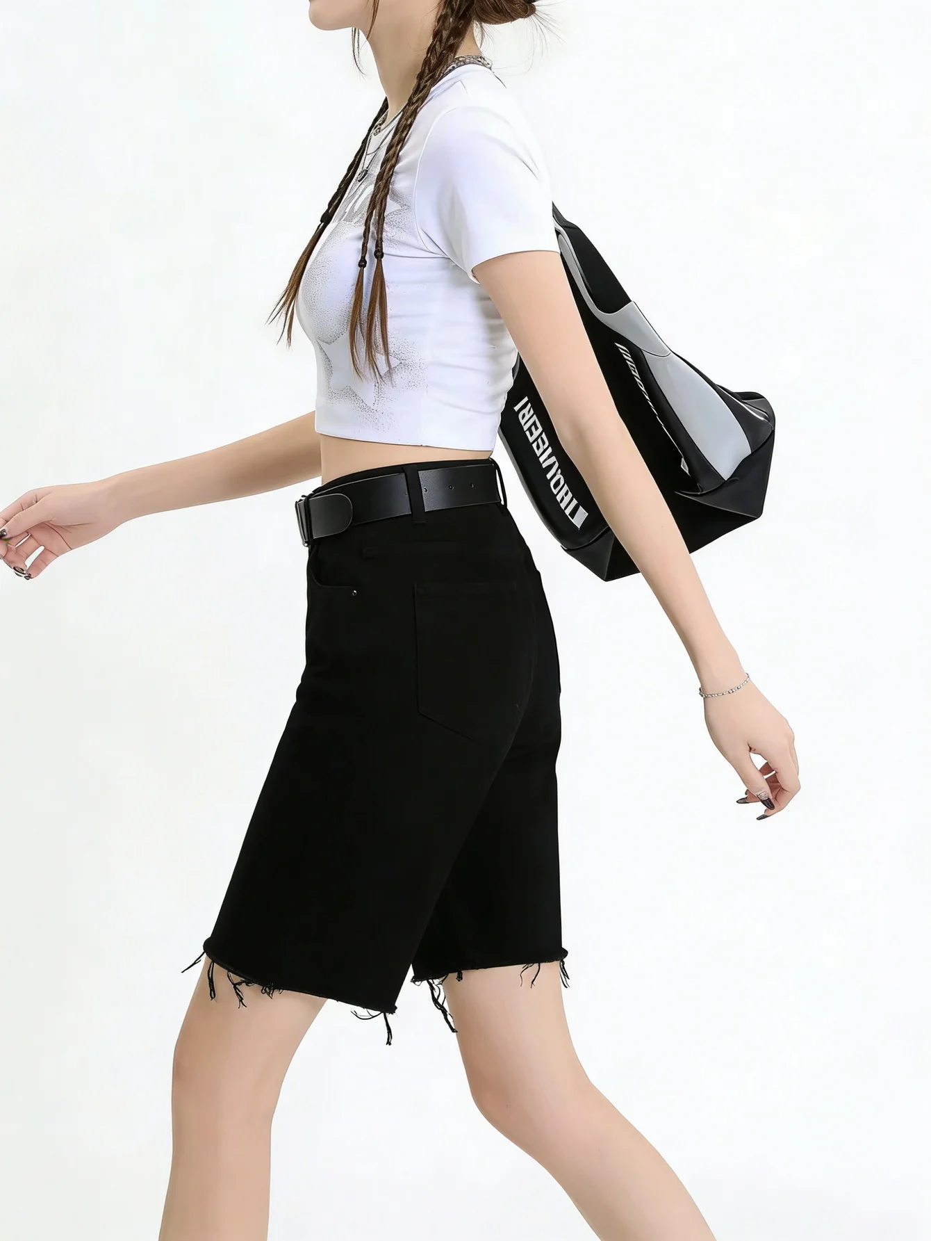 

Мужские черные джинсовые шорты Y2K в стиле стритвир, облегающие, оригинальные джинсы для мужчин