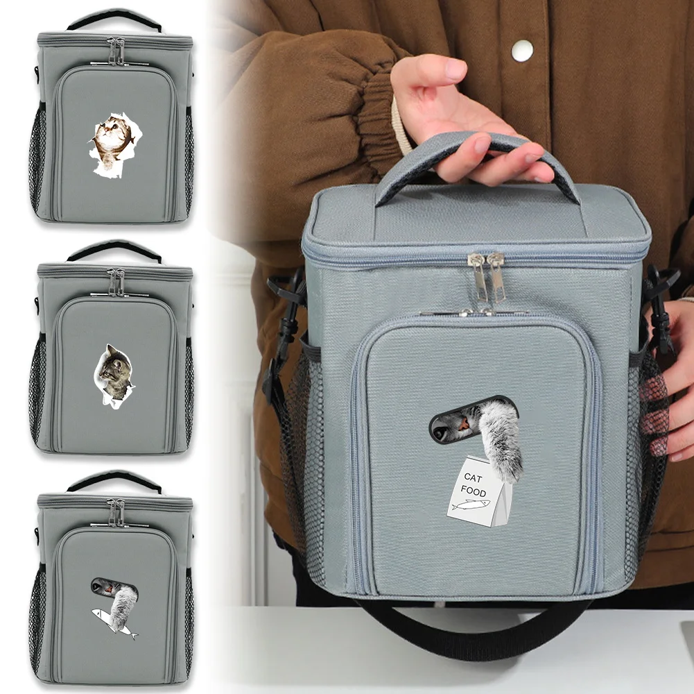 

Insulation Picnic Ice Pack Delivery Bag Cat Printing Series Portable Organizer Boxes Insulated Case Thermal Insulation Box