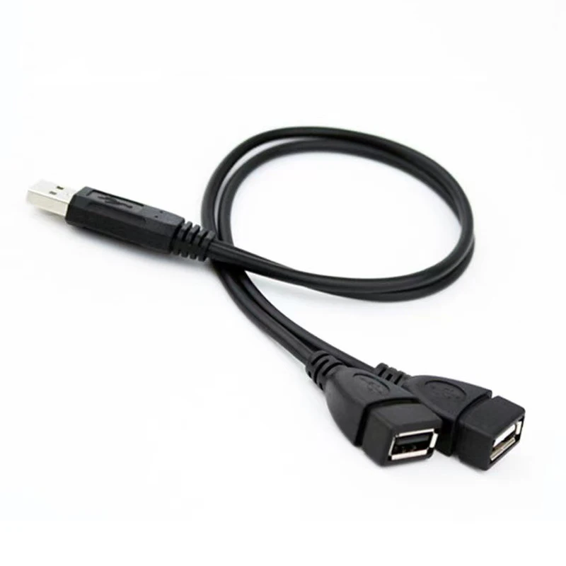 One To Two USB 2.0 Power Extension Cable 1 Male To 2 Female USB Data Cable Charging Cable For Hard Disk Network Card Connection