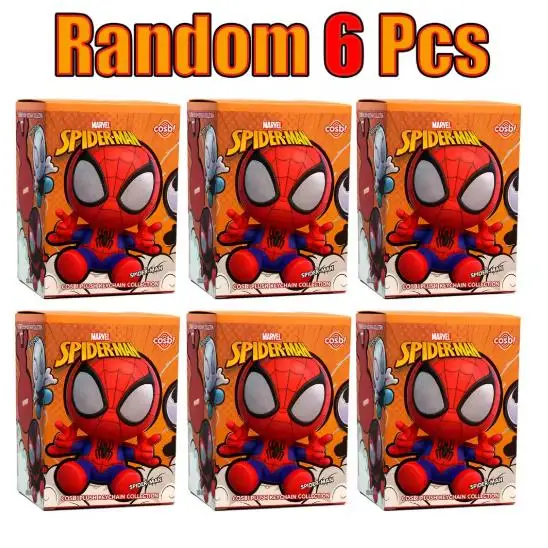 

В наличии: Оригинальные игрушки Hot Toys Spider-Man Cosbi Series, сюрприз-бокс, кукла-брелок, подвеска для сумки, модный декор, игрушки, подарки