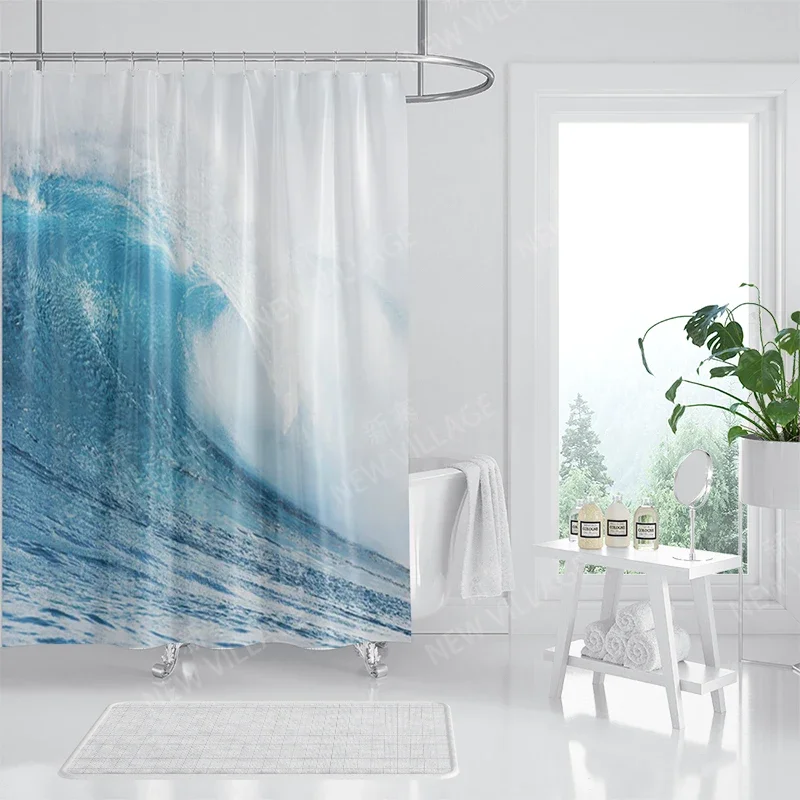 Waterproof fabric shower curtains Bathroom curtain accessories 180x200 Bath curtain for shower 240*200 nordic boho decoration